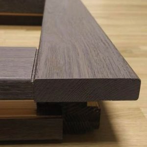 Particolare sezione inferiore Finestra Climax in legno e alluminio| DF Serramenti